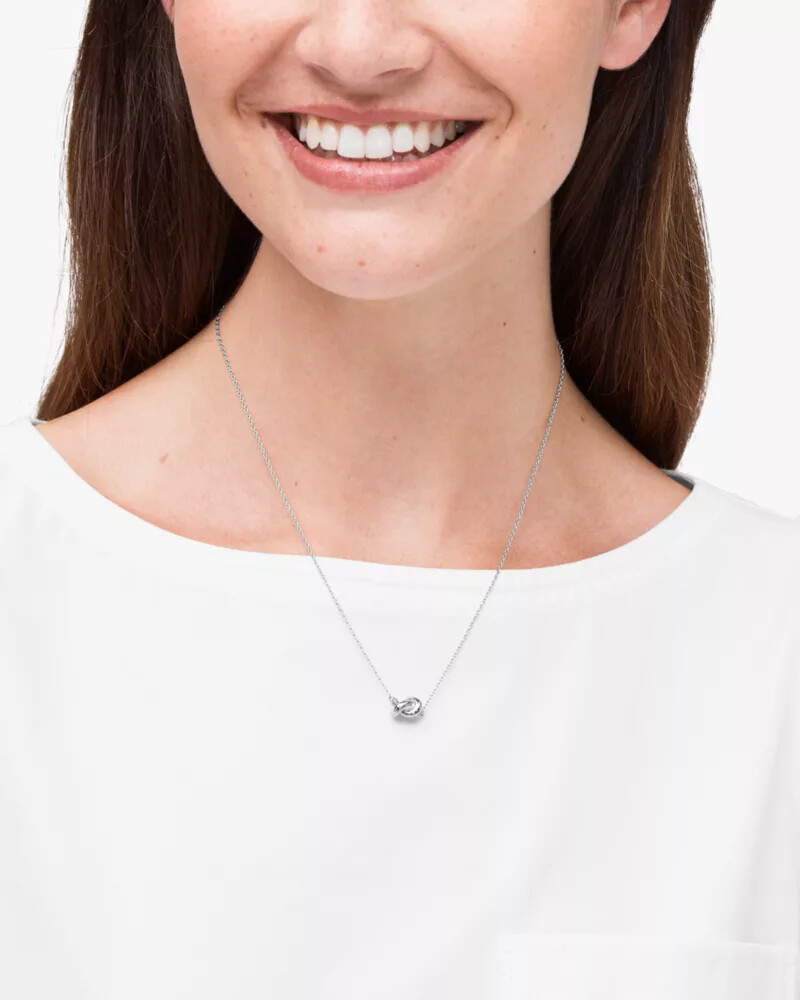 sailors knot mini pendant necklace silver