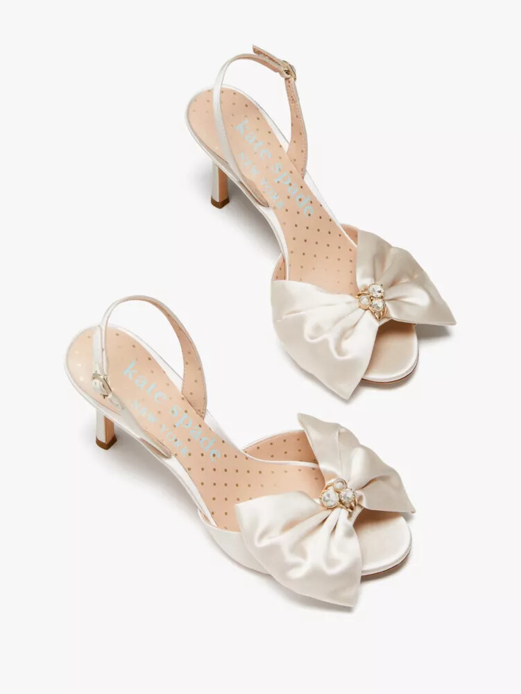 happily slingback pumps ivory bridal