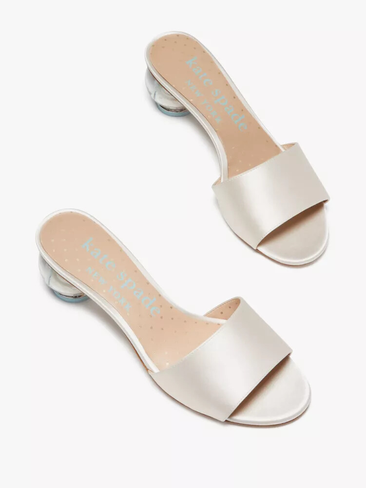 love slide sandals ivory bridal