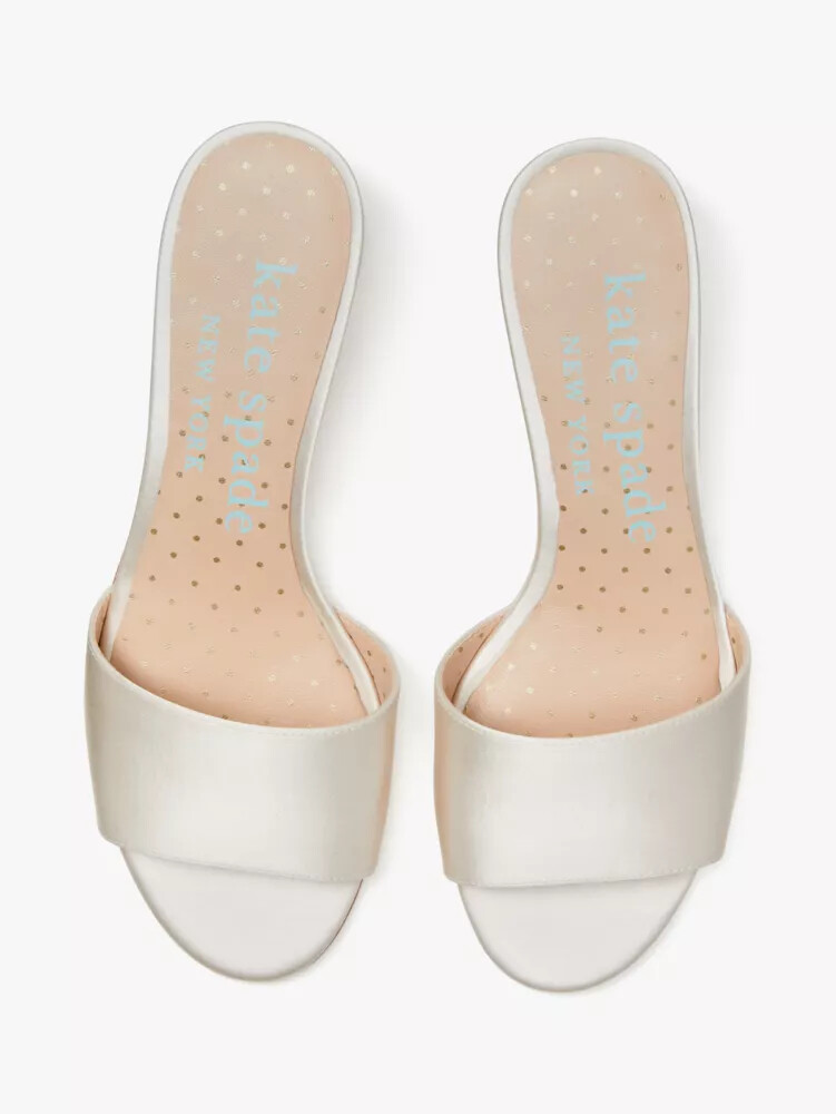 love slide sandals ivory bridal