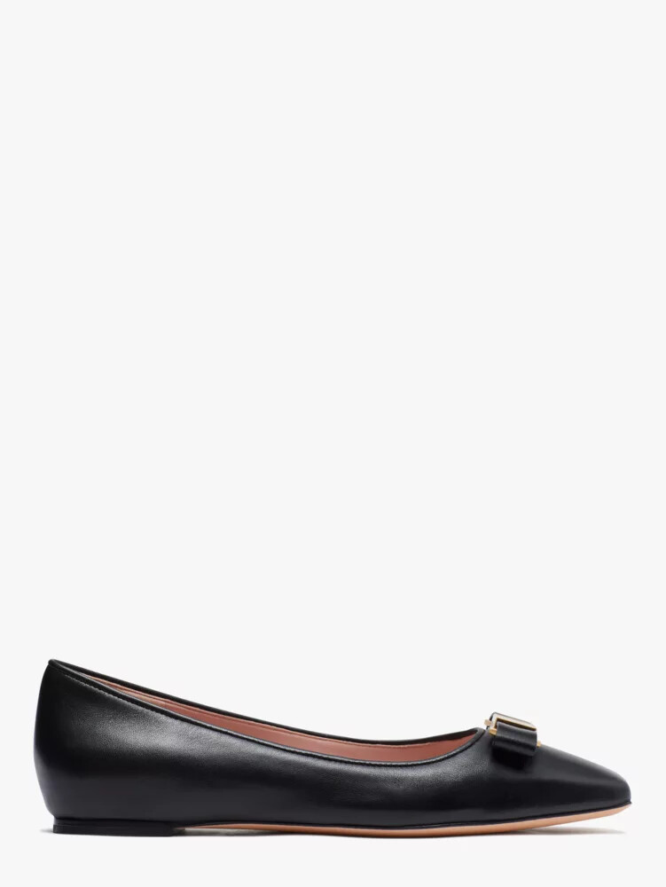 bowdie ballet flats black