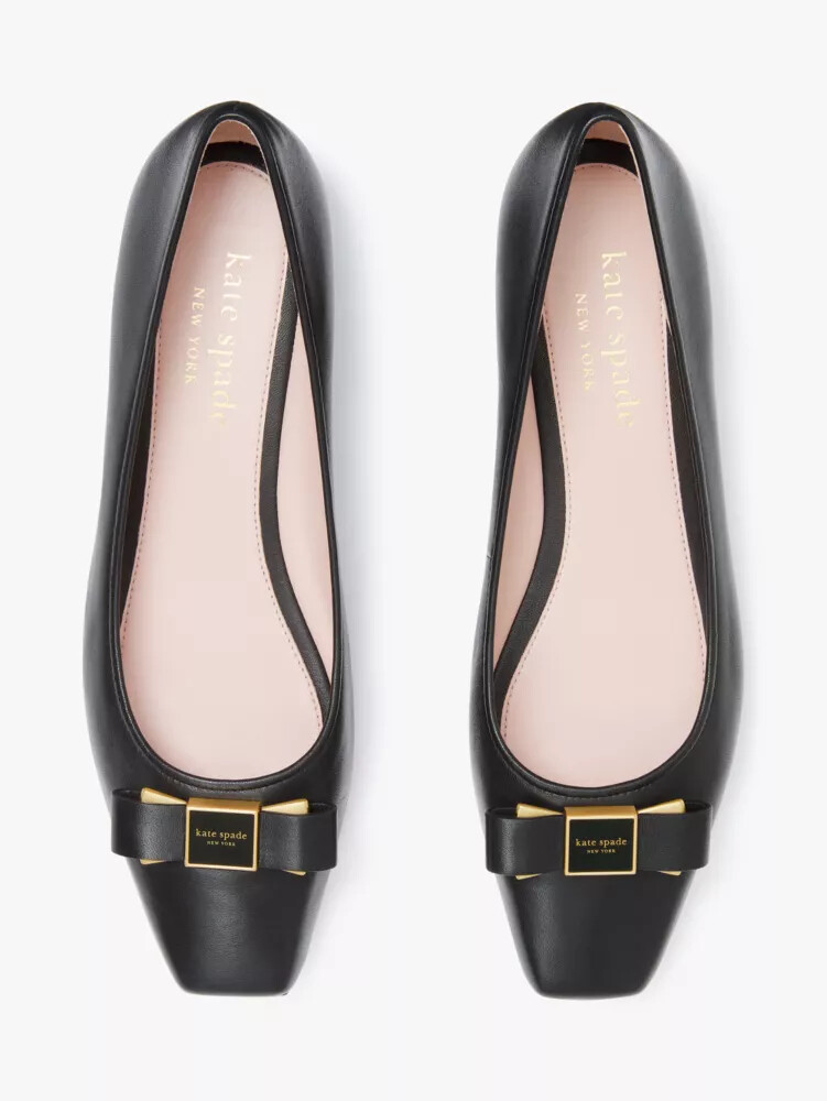 bowdie ballet flats black