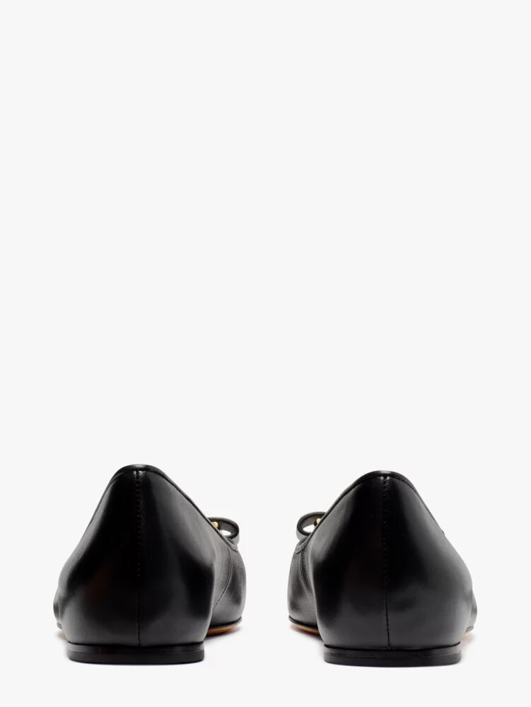 bowdie ballet flats black