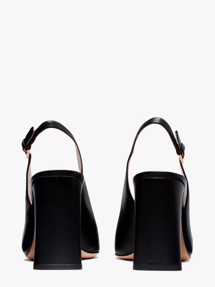 bowdie slingback pumps black