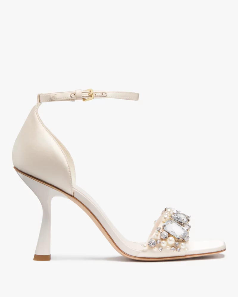 treasure satin sandals cream