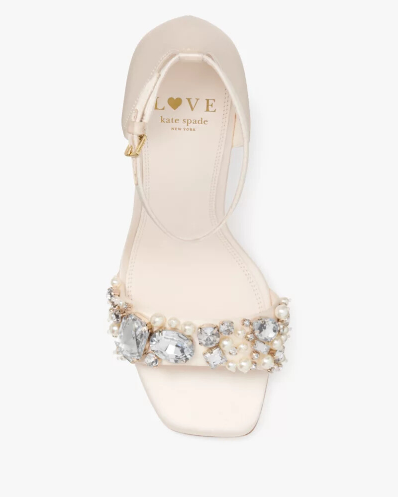 treasure satin sandals cream