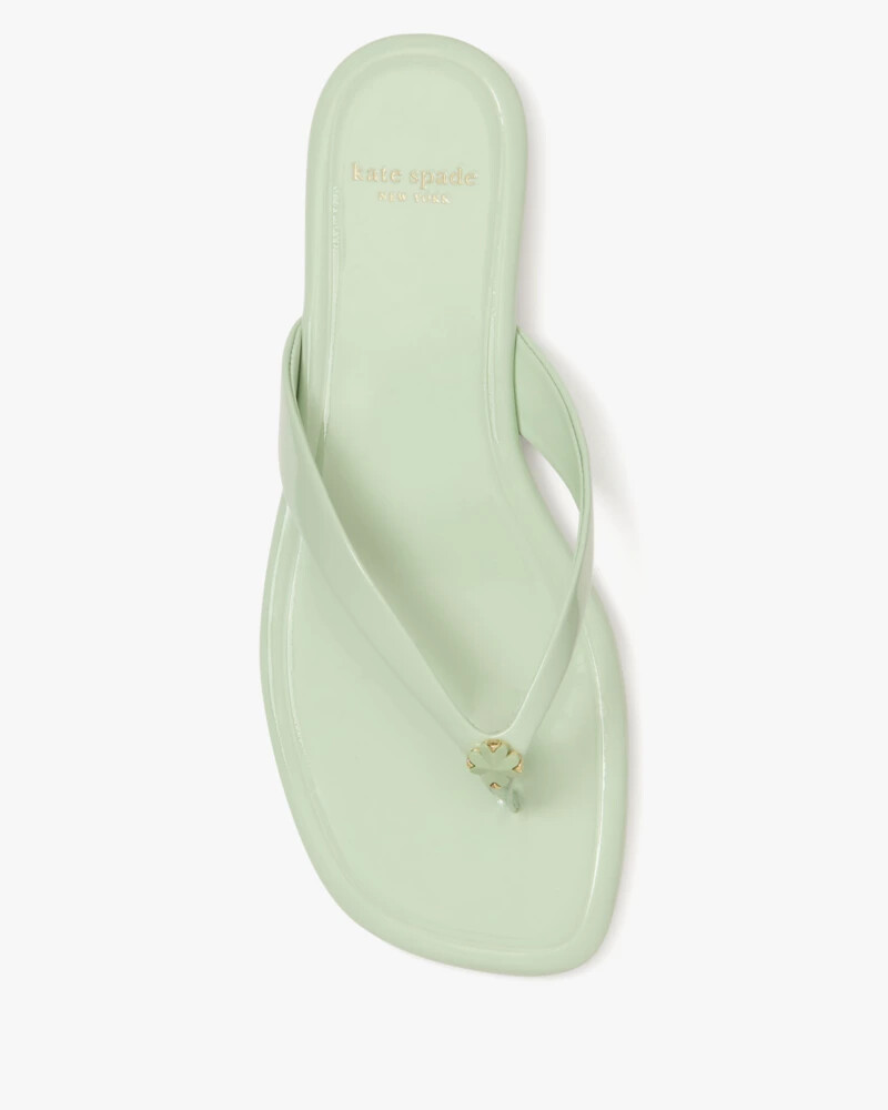 spade flower flip flop sandals pistachio ice