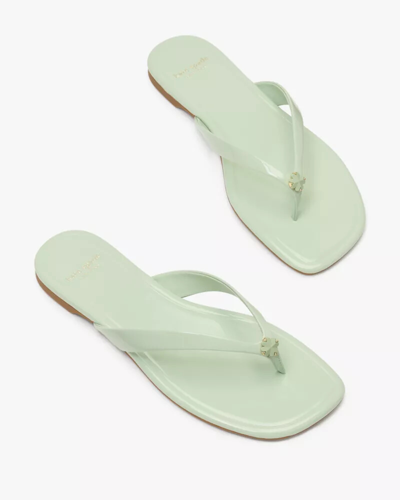 spade flower flip flop sandals pistachio ice
