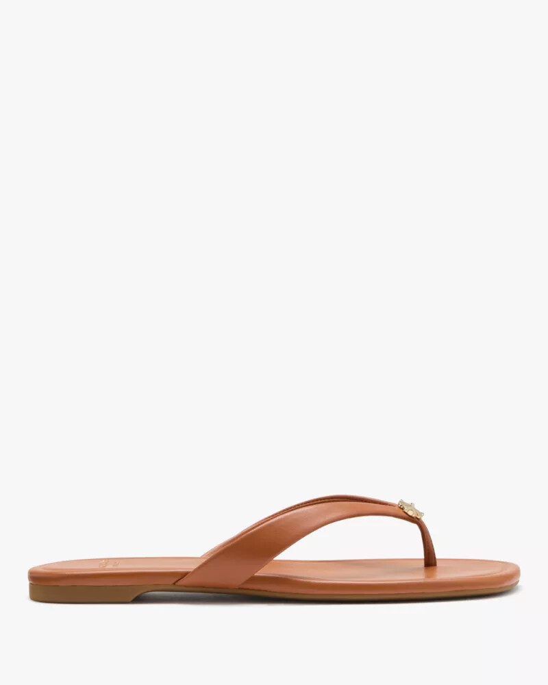 spade flower flip flops saddle