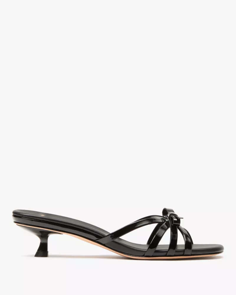 carolina kitten heel sandals black
