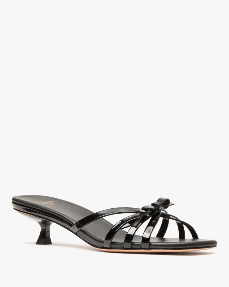 carolina kitten heel sandals black