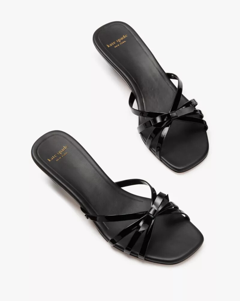 carolina kitten heel sandals black