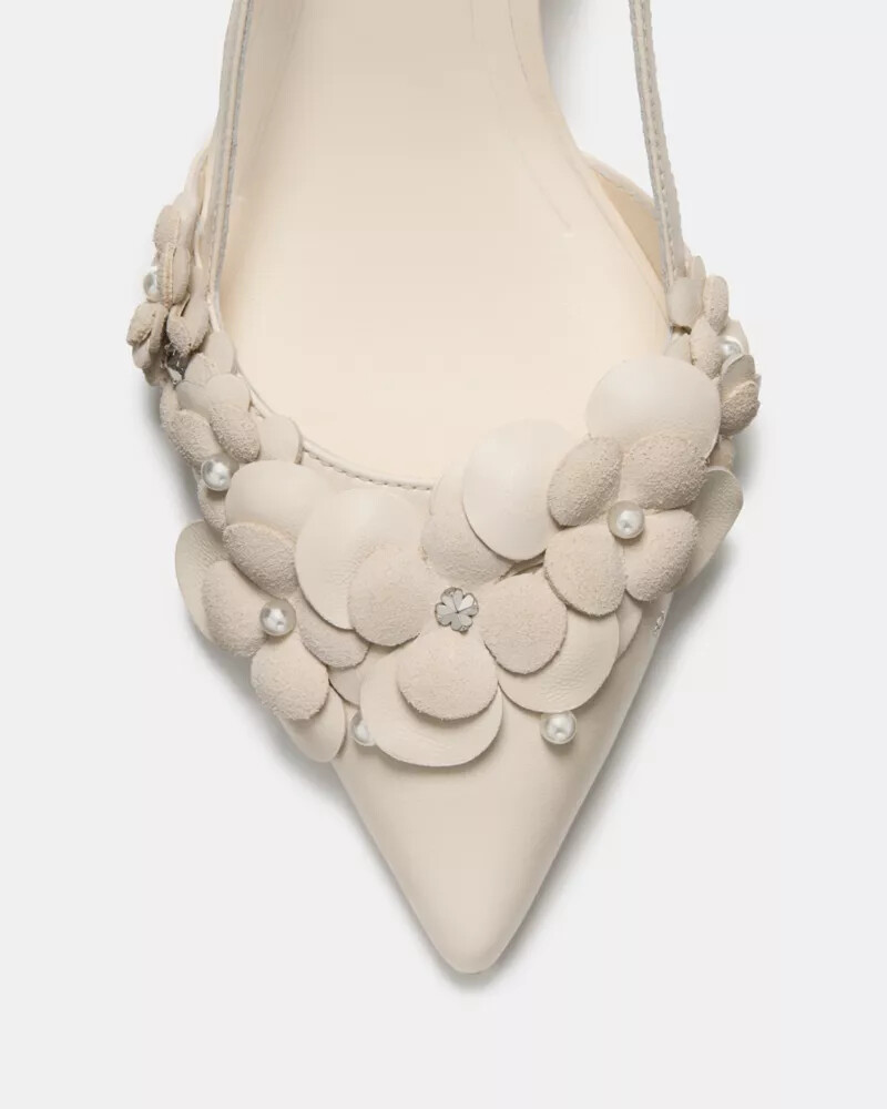 spade flower garden slingback pump cashew milk