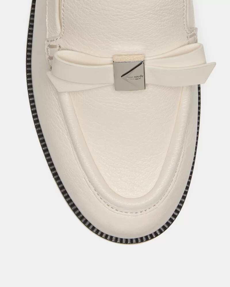 deco bow loafer cashew milk