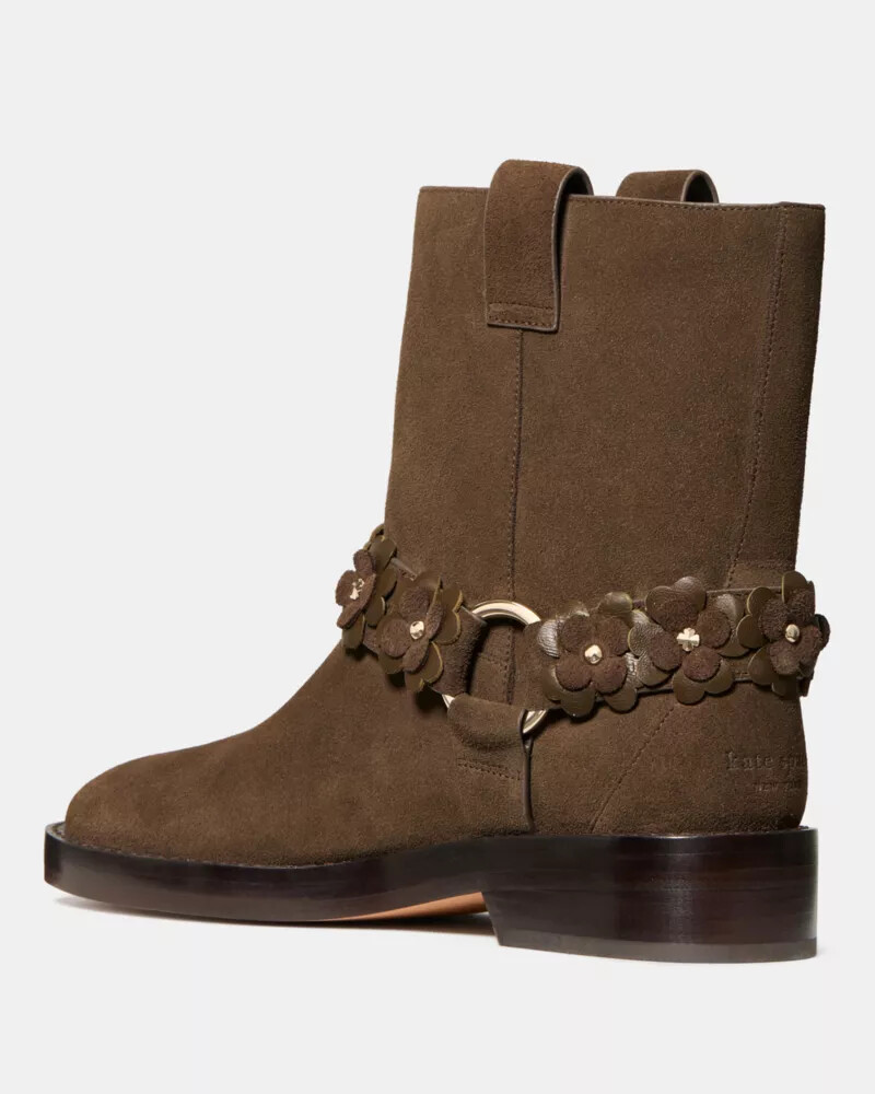 spade flower garden moto boot burnt sage