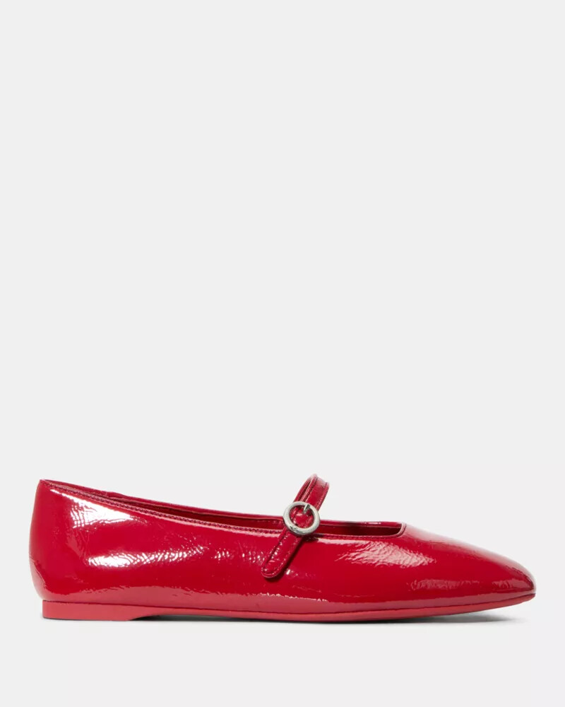 halo mary jane flat dark scarlet