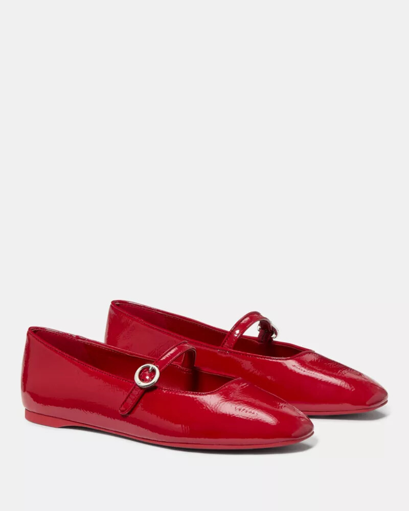 halo mary jane flat dark scarlet