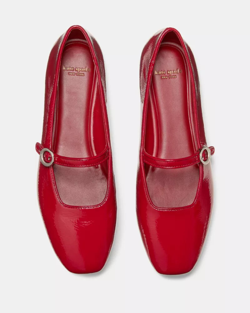 halo mary jane flat dark scarlet