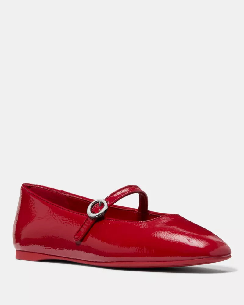 halo mary jane flat dark scarlet