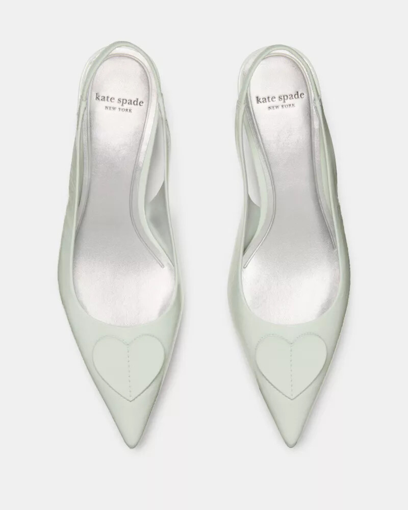 lover slingback kitten heel mint frosting