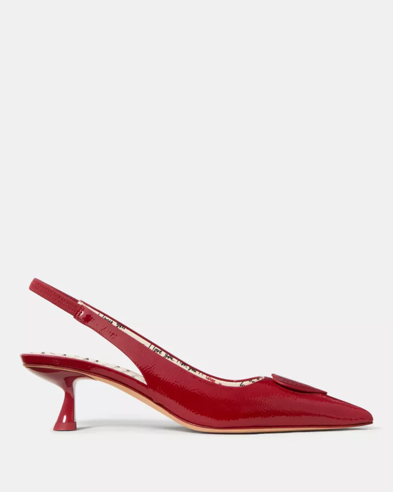 lover slingback kitten heel dark scarlet