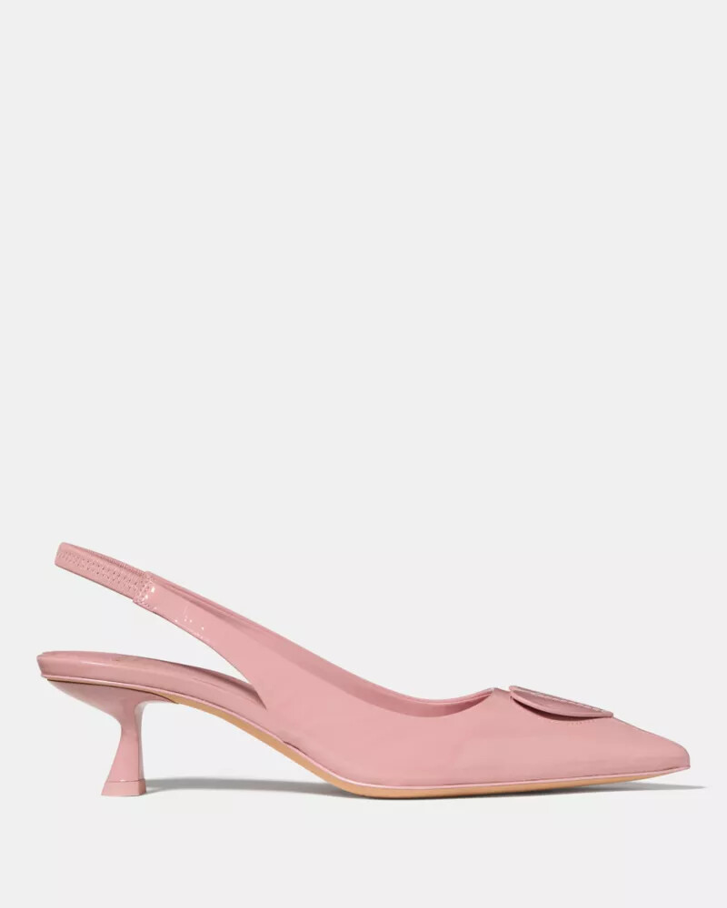 lover slingback kitten heel barre pink