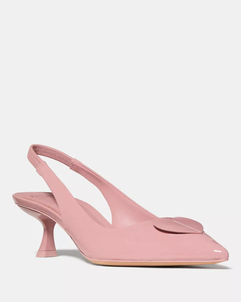 lover slingback kitten heel barre pink