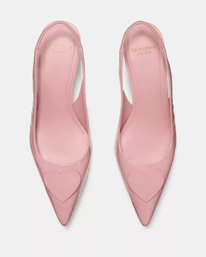 lover slingback kitten heel barre pink