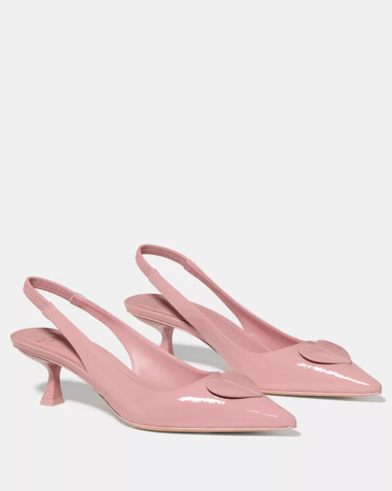 lover slingback kitten heel barre pink