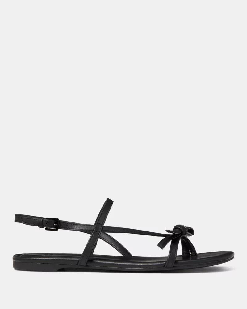 loop flat sandal black