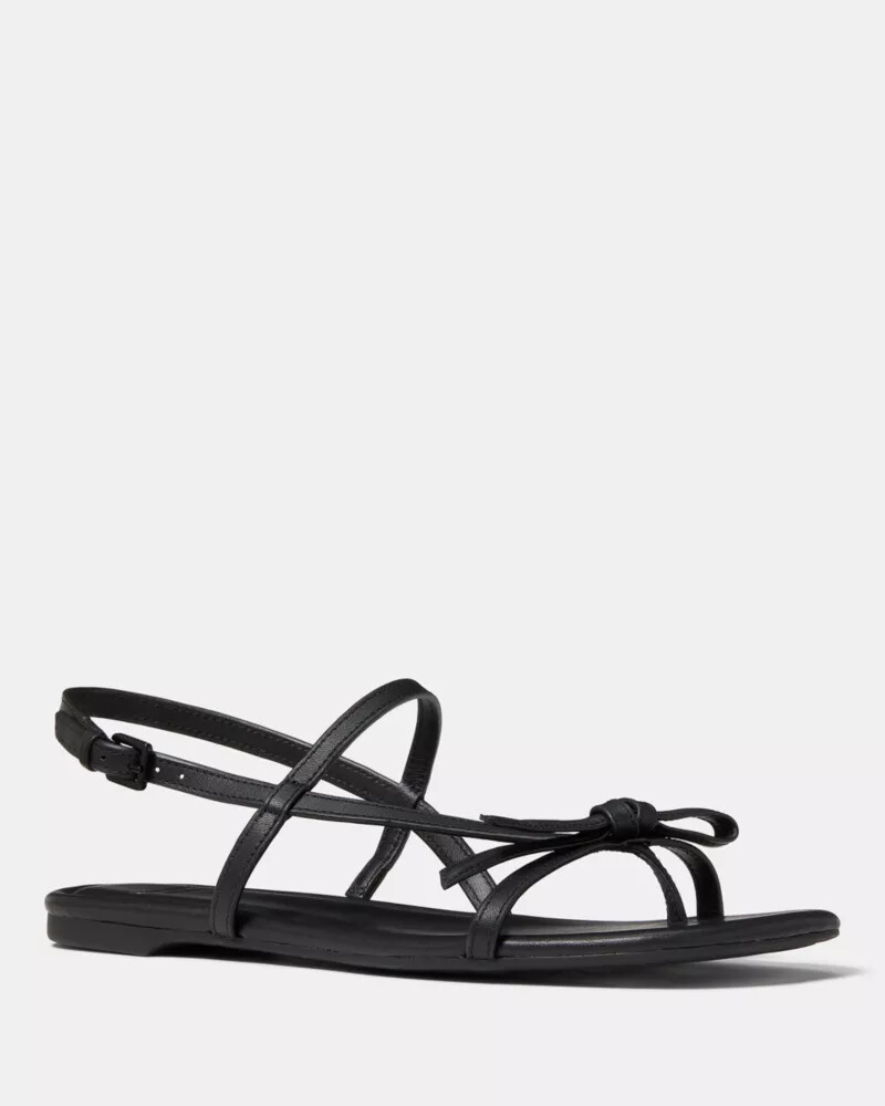 loop flat sandal black