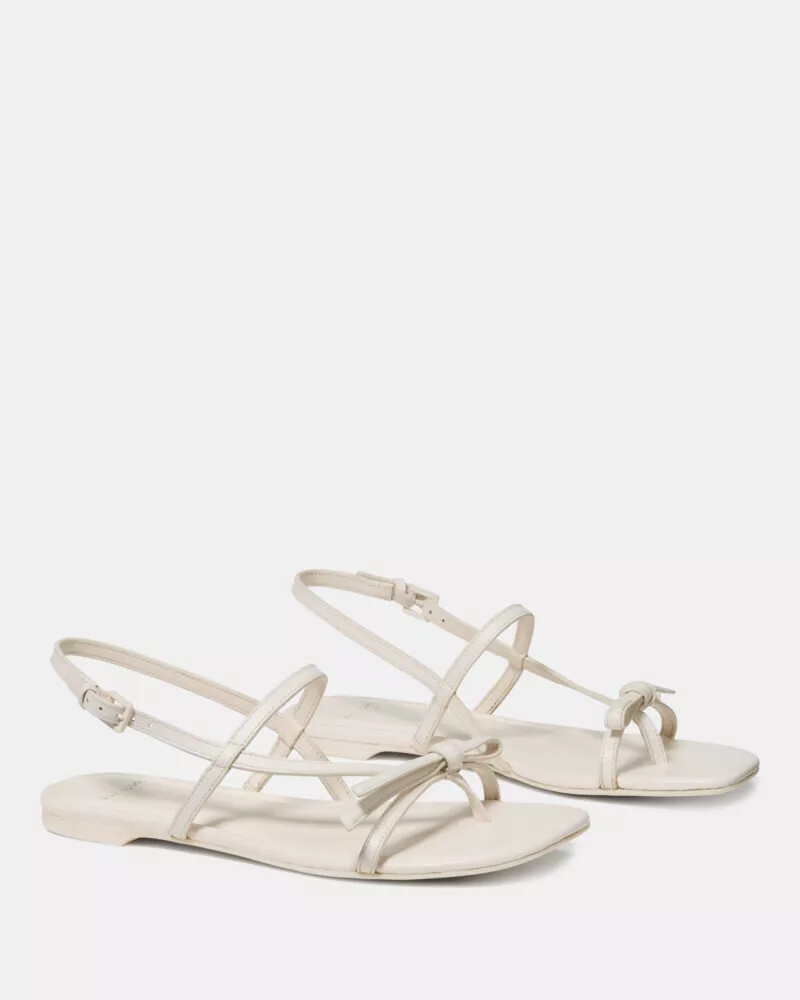 loop flat sandal cream