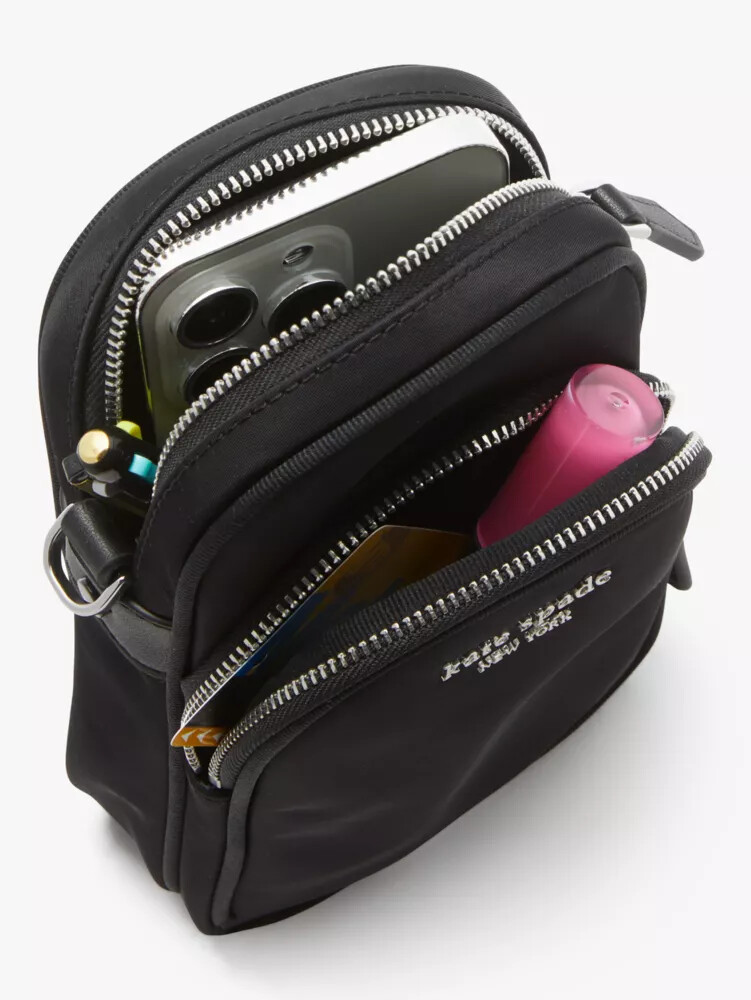 sam ksnyl nylon north south phone crossbody black