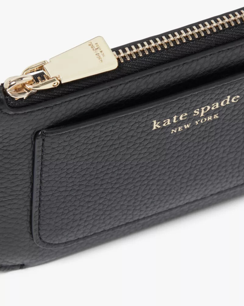 ava coin card case wristlet black