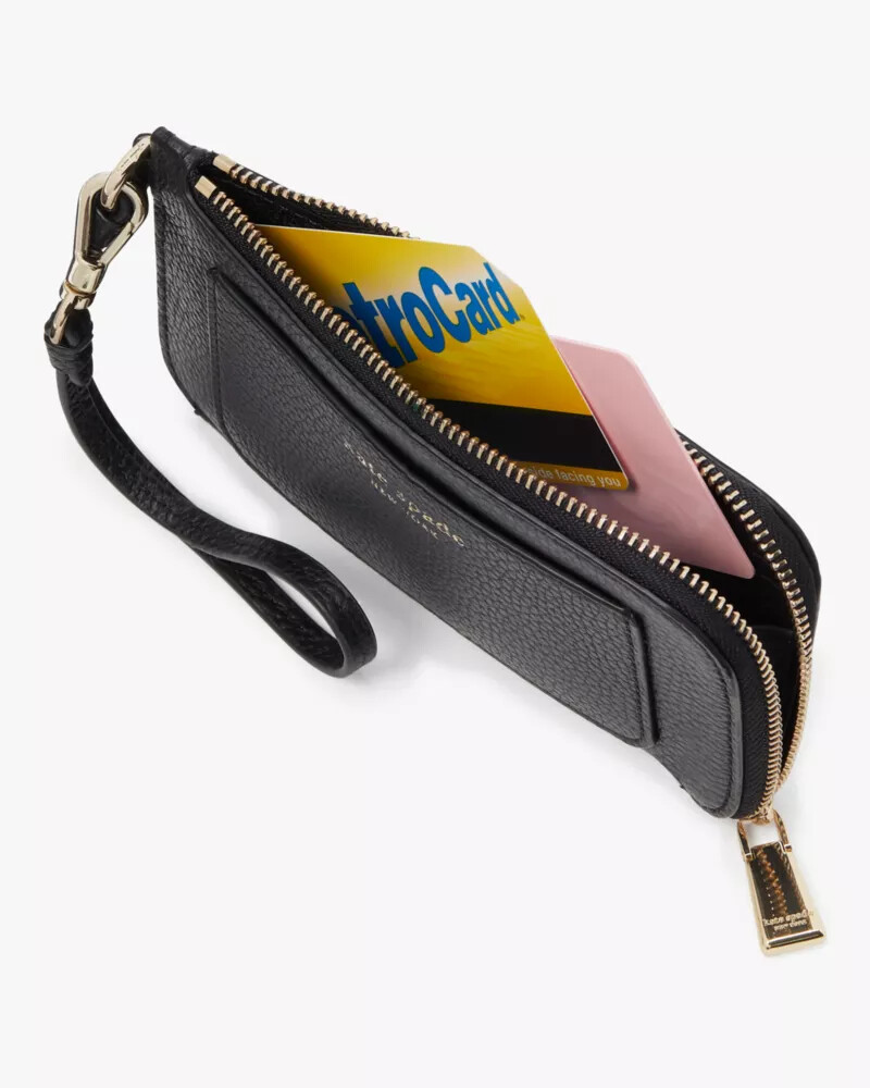 ava coin card case wristlet black