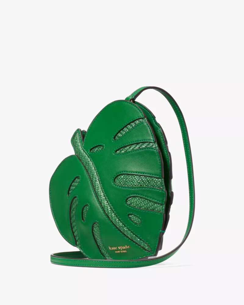 playa 3d leaf crossbody watercress multi
