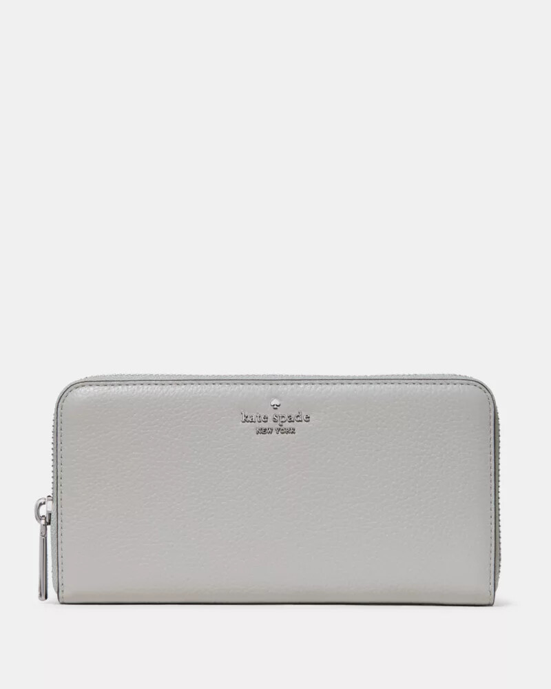lena large continental wallet platinum grey