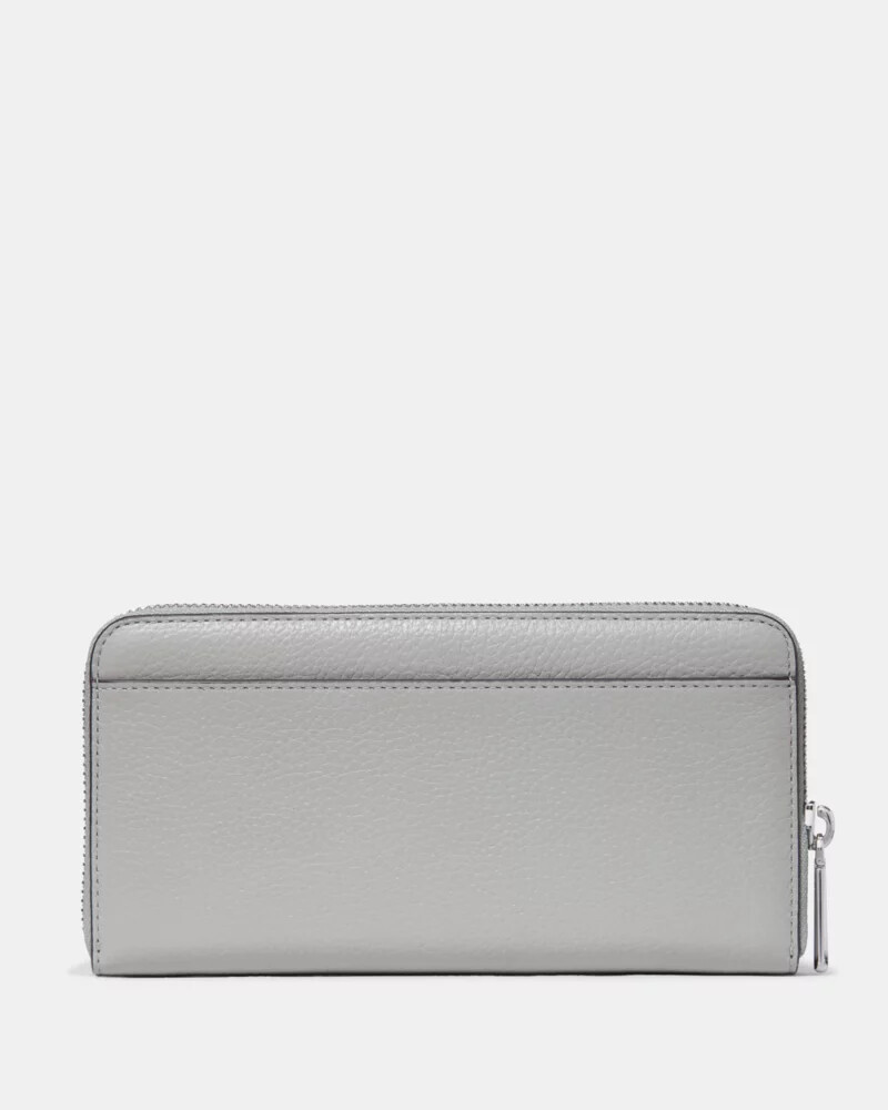 lena large continental wallet platinum grey