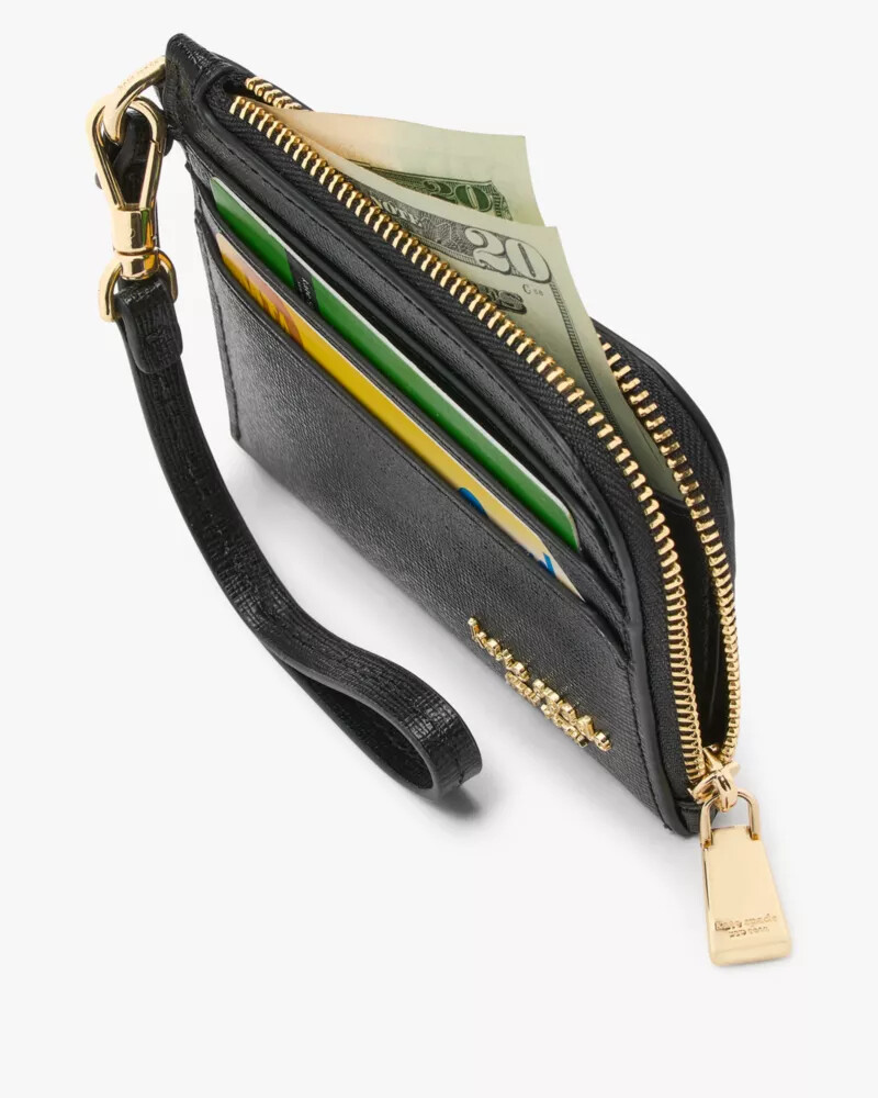 devin colorblocked coin card case wristlet timeless taupe multi