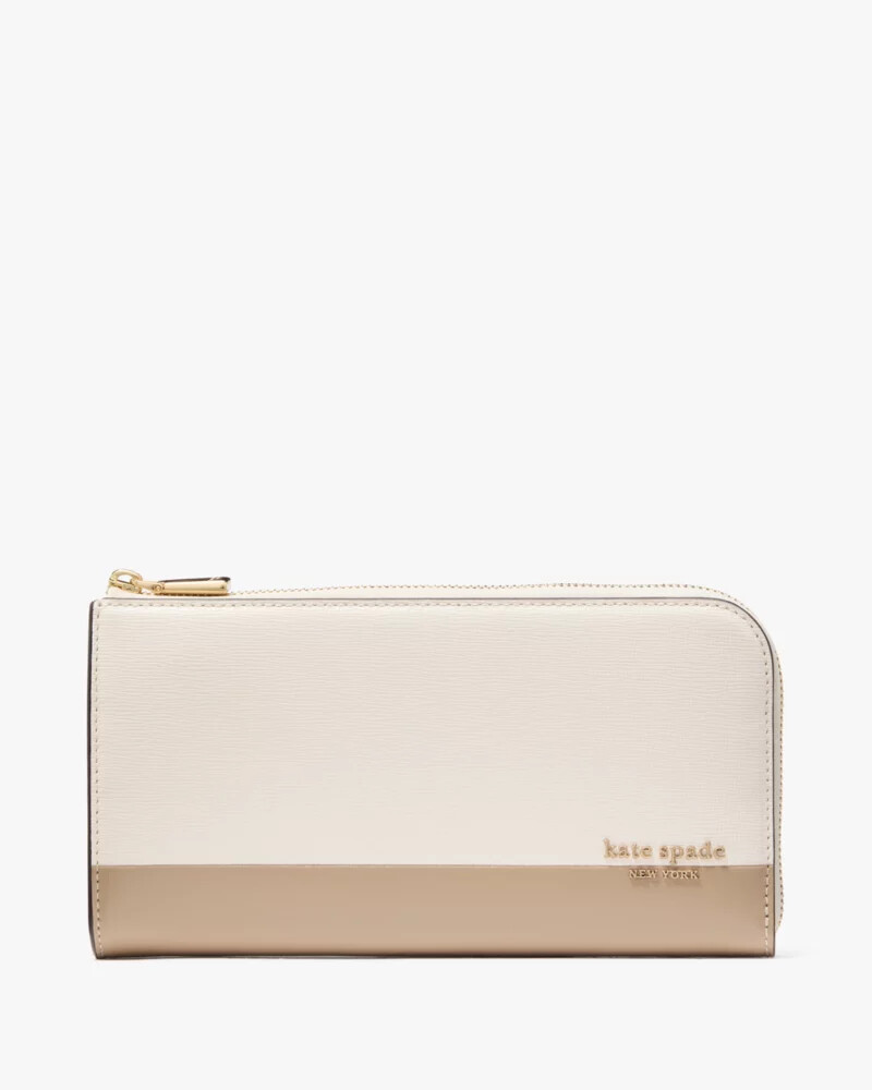 devin zip around continental wallet timeless taupe multi