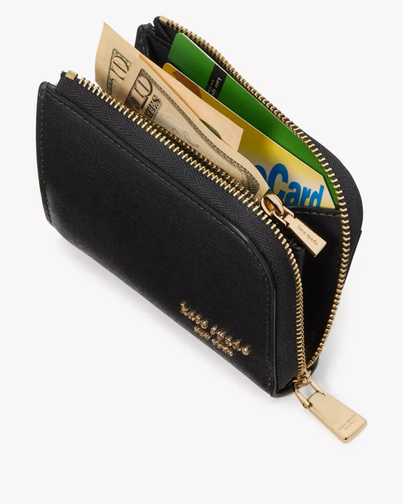 devin colorblocked zip card case timeless taupe multi