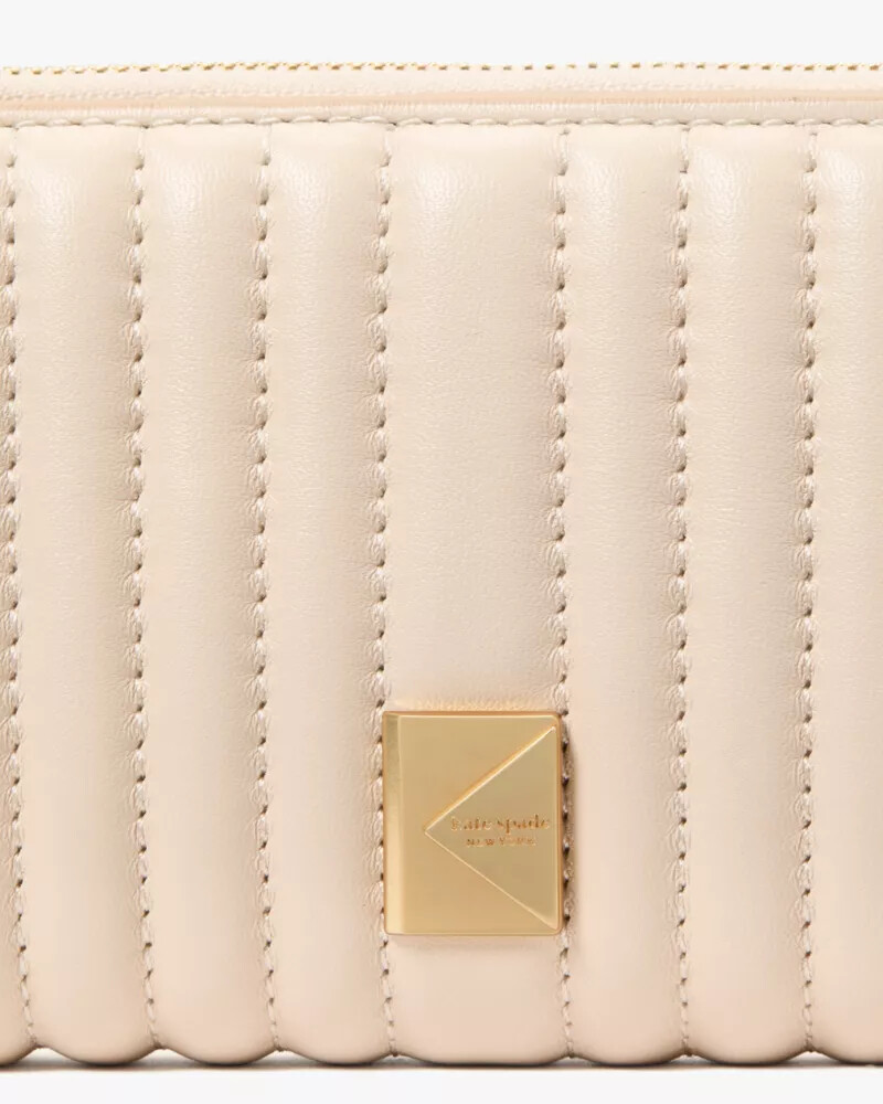 deco quilted compact wallet milk glass