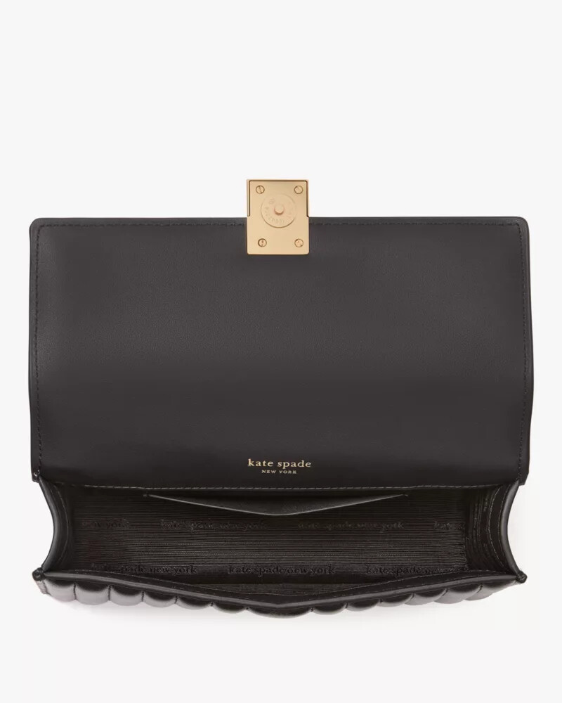 deco quilted mini crossbody bag black