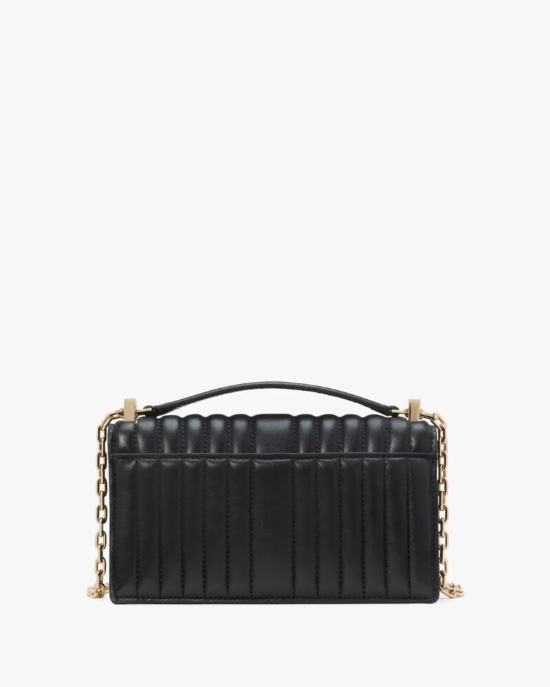 deco quilted mini crossbody bag black