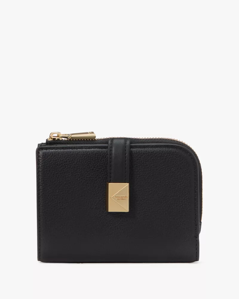 deco small compact wallet black