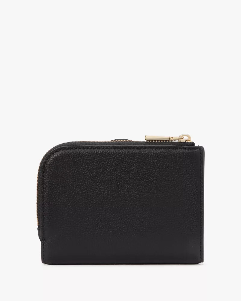 deco small compact wallet black
