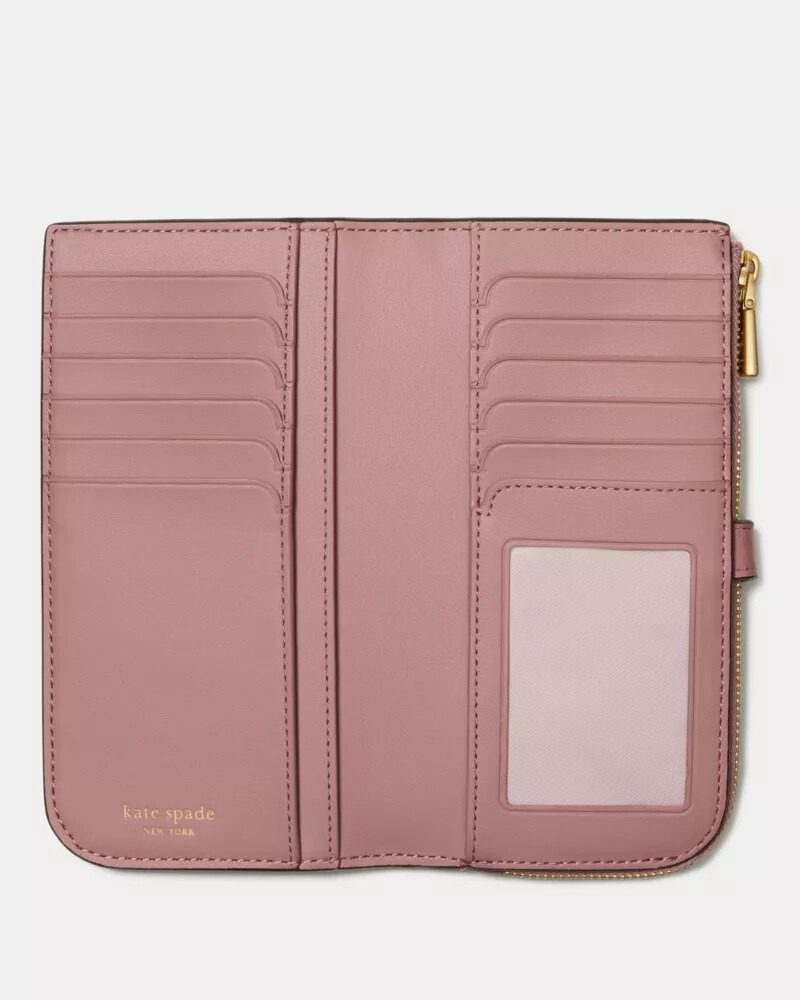 deco zip slim wallet dusk rose