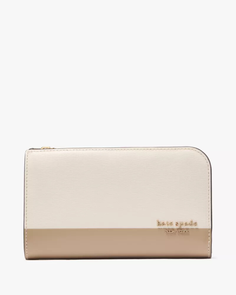 devin colorblocked medium bifold wallet timeless taupe multi