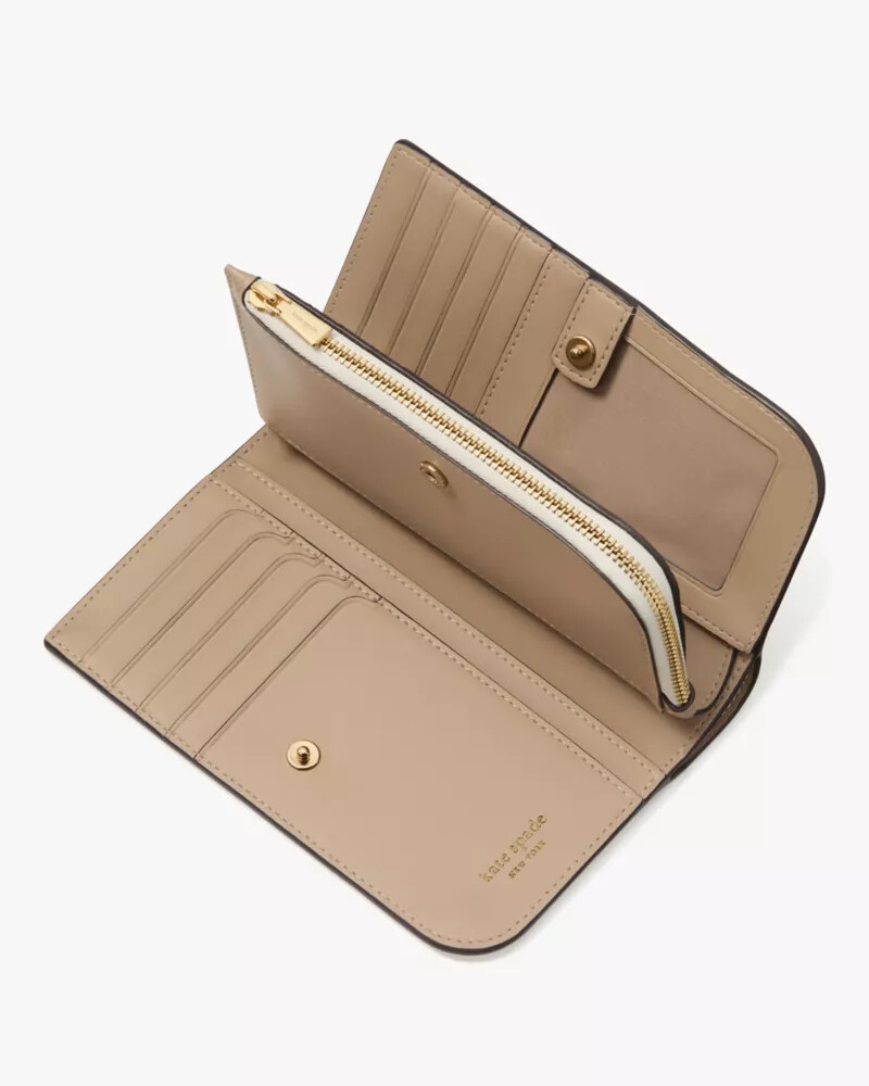 devin colorblocked medium bifold wallet timeless taupe multi