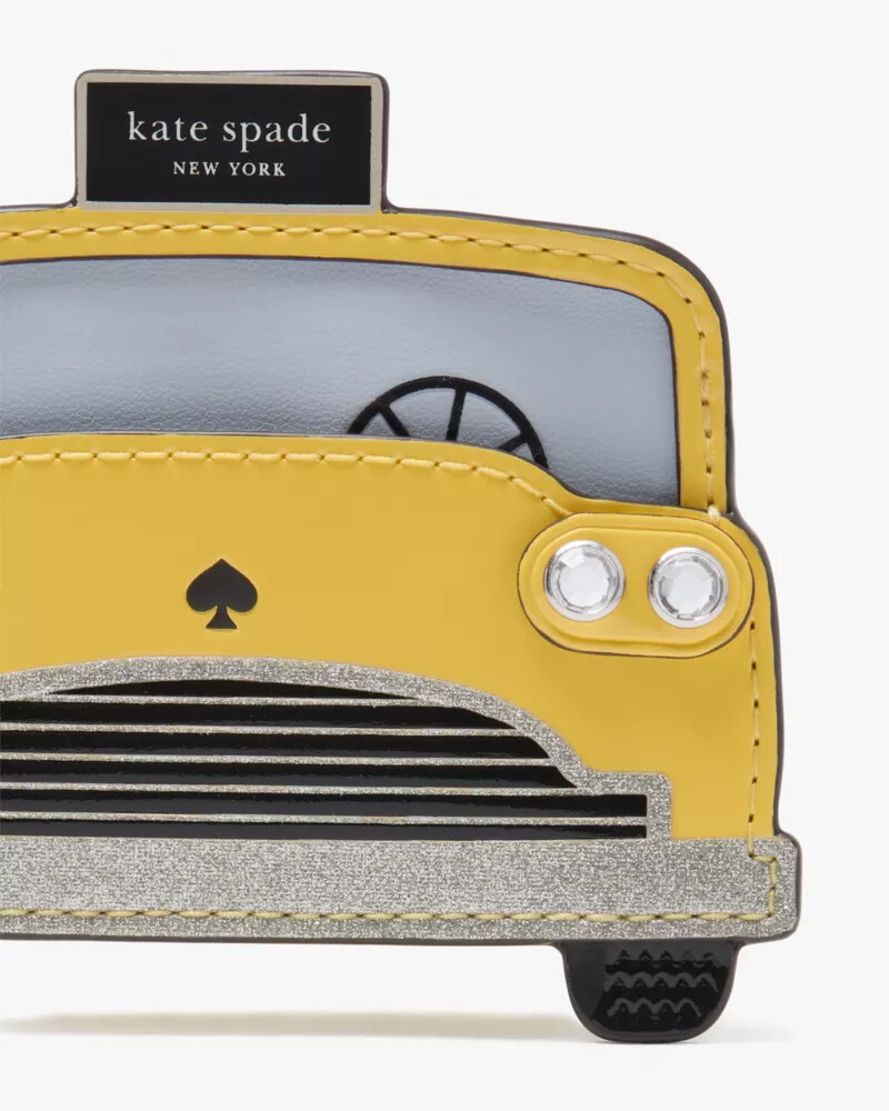 hey taxi embellished card case yellow multi